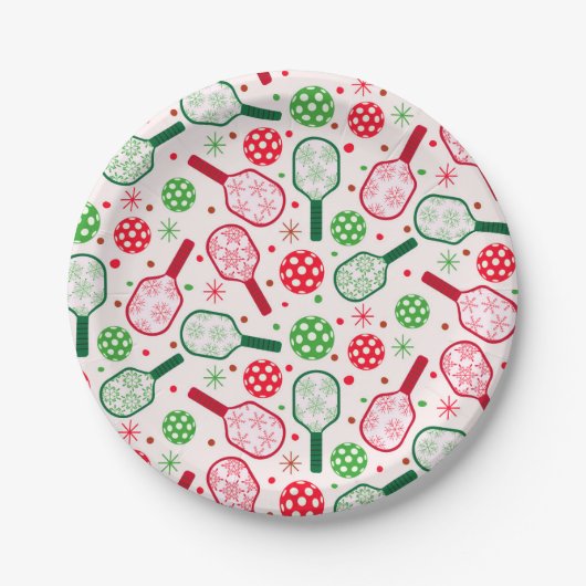 Christmas Red and Green Pickleball Paddles Papieren Bordje (Voorkant)