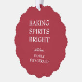 Christmas Red Baking Spirits Ornament Kaart (Links)