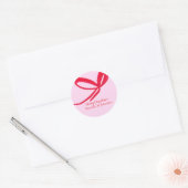 Christmas Red Bows Hand Drawn Ronde Sticker (Envelop)