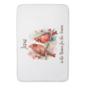 Christmas Red Cardinal Jesus Reason for Season Badmat (Voorkant Verticaal)