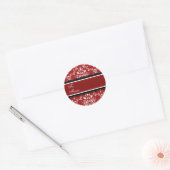 Christmas Red Damask Cadeau Labels (Envelop)