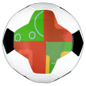 Christmas Red Green Geometric Voetbal (Gedraaid)