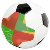 Christmas Red Green Geometric Voetbal (Drie kwart)