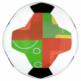 Christmas Red Green Geometric  Voetbal