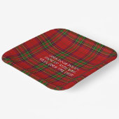 Christmas Red Green Plaid Show up with Wine Papieren Bordje (Gebogen)