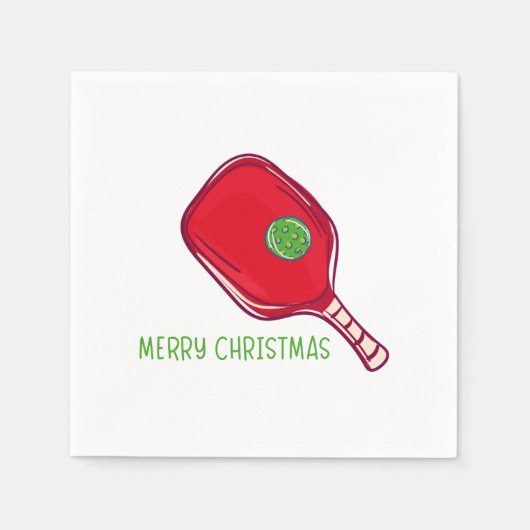 Christmas Red Pickleball Paddle Design Festive Servet (Voorkant)