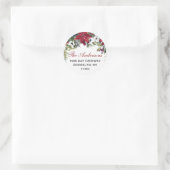Christmas Red Poinsettia Retouradres LABEL (Tas)