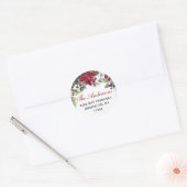 Christmas Red Poinsettia Retouradres LABEL (Envelop)