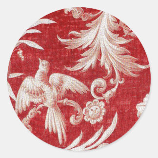 Christmas Red Shabby Hotel Ronde Sticker