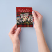 CHRISTMAS Red Tartan Photo Collage Flyer (Hand)