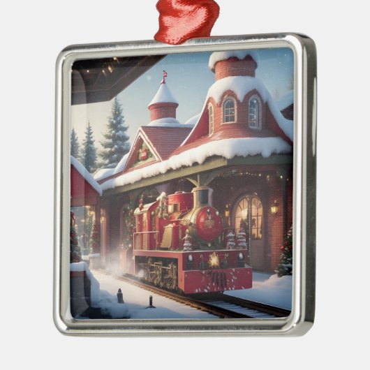 Christmas Red Train Ornament (Links)