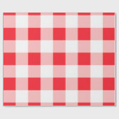 Christmas Red White Check  Cadeaupapier (Vlak)