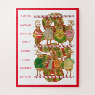 CHRISTMAS REINDEER 16x20 Big Pieces Puzzle