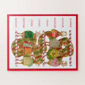 CHRISTMAS REINDEER 16x20 Big Pieces Puzzle (Horizontal)