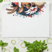 christmas Reindeer (2) Theedoek (Gevouwen)