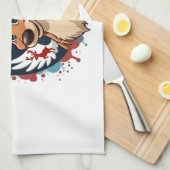 christmas Reindeer (2) Theedoek (Quarter Fold)