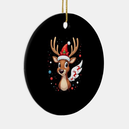 christmas Reindeer (5) Keramisch Ornament (Rechts)