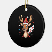 christmas Reindeer (5) Keramisch Ornament (Links)