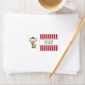 Christmas Reindeer Adresse Étiquette (En situation)