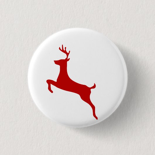 Christmas Reindeer Button - Fun Holiday Stocking S (Voorkant)
