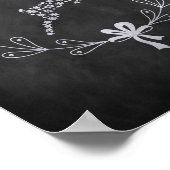 Christmas Reindeer Chalkboard Poster (Coin)