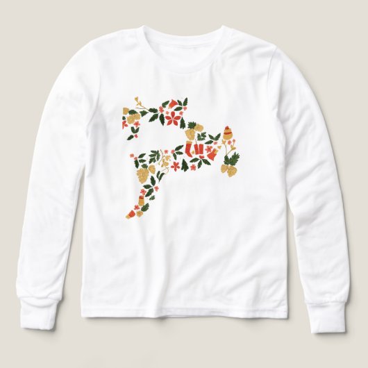 Christmas Reindeer Collage Hoodie – Festive Holida (Motif recto)