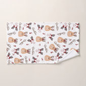 Christmas Reindeer et Mittens (Serviette à main)