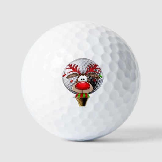 Christmas Reindeer  Golfballen (Voorkant)