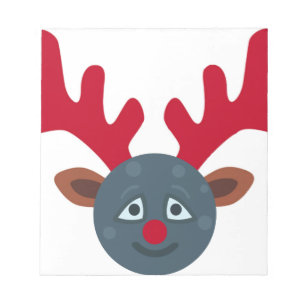 christmas reindeer moon emoji notitieblok