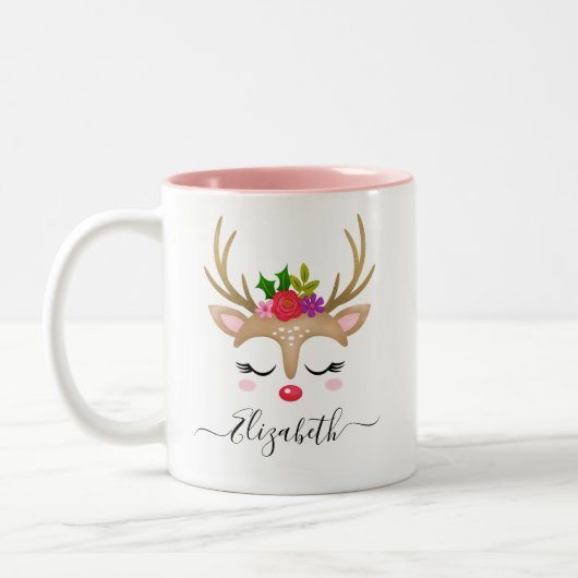 Christmas Reindeer Mug (Gauche)