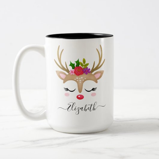 Christmas Reindeer Mug (Gauche)