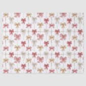 Christmas Ribbon Grid Pattern Tissuepapier (Voorkant)