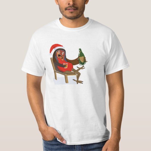 Christmas Robin laid back T-shirt (Voorkant)