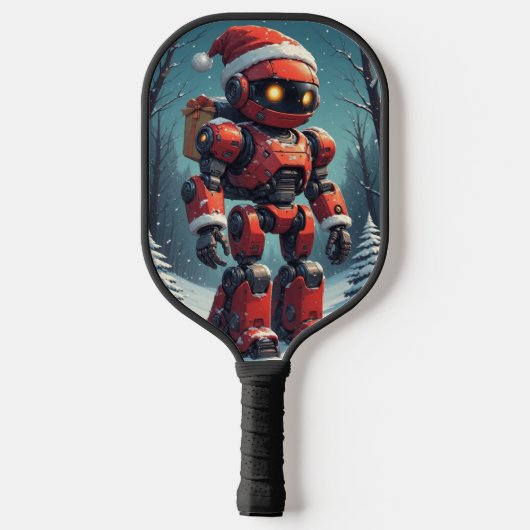 Christmas Robot Pickleball Paddle (Achterkant)