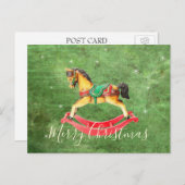 Christmas Rocking Horse Briefkaart (Voorkant / Achterkant)