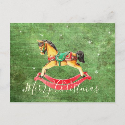 Christmas Rocking Horse Briefkaart (Voorkant)