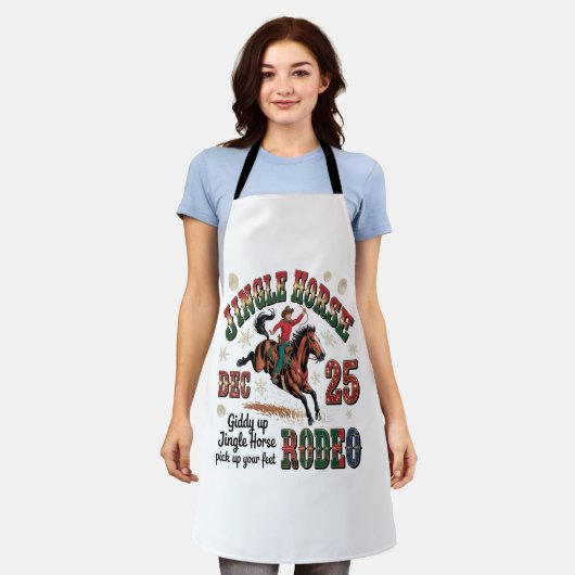 Christmas Rodeo Jingle Horse Schort (Gedragen)