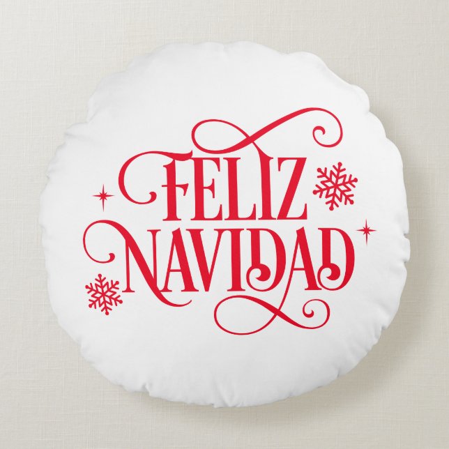 Christmas  rond kussen (Voorkant)