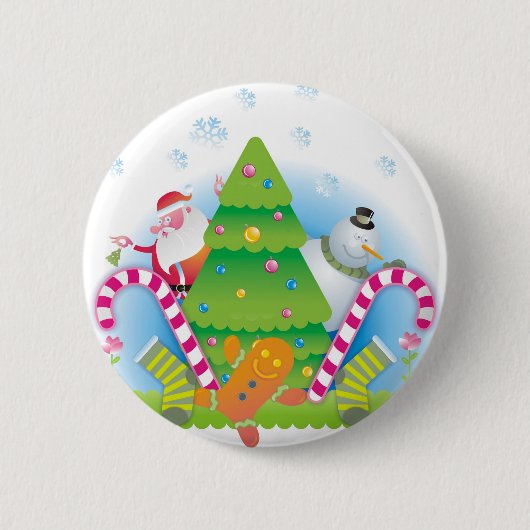 christmas ronde button 5,7 cm (Voorkant)