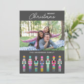 CHRISTMAS ROSE NUTCRACKER PHOTO GREETING CARTE (Debout devant)