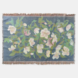 Christmas Rose & Silverwing Butterfly Nocturne Deken