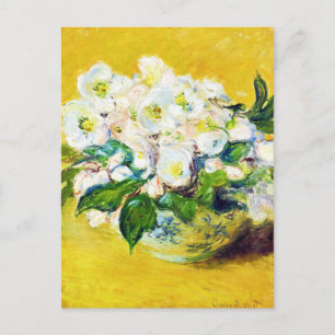 Christmas Roses Claude Monet flowers floral paint Feestdagenkaart