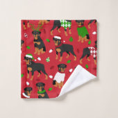 Christmas Rottweiler (Gant de toilette)