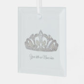 Christmas Royal Princess Crown  Glas Ornament (Voorkant links)