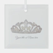 Christmas Royal Princess Crown  Glas Ornament (Voorkant)