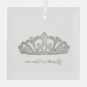 Christmas Royal Princess Crown  Glas Ornament (Achterkant)