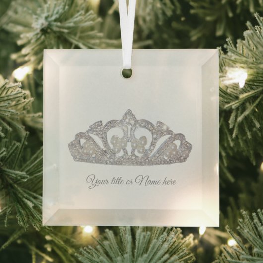 Christmas Royal Princess Crown  Glas Ornament (Insitu)
