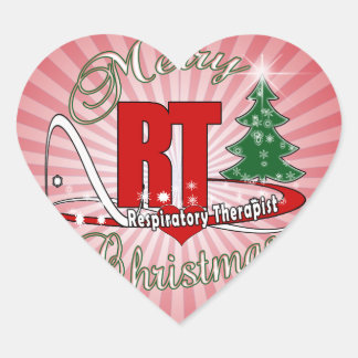 CHRISTMAS RT Ademhalingstherapie Hart Sticker