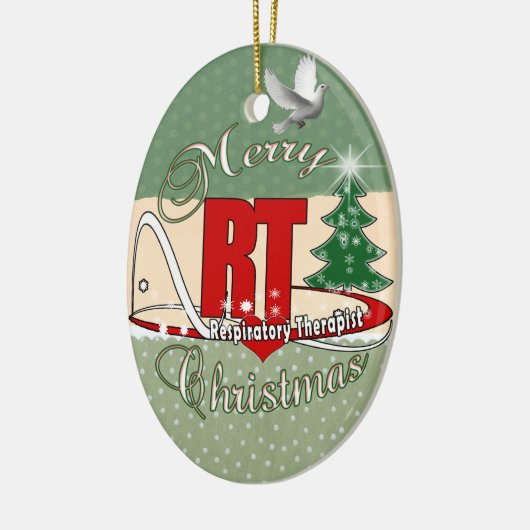CHRISTMAS RT Ademhalingstherapie Keramisch Ornament (Links)