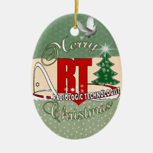 CHRISTMAS RT RADIOLOGISCHE TECHNOLOGISCH KERAMISCH ORNAMENT